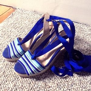 $20 w/ bundle Talbots Ribbon Wrap Espadrille Wedge